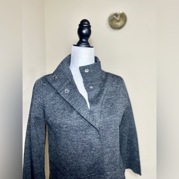 Wool  mixed Cardigan Grey  NY&Co Wool Cardigan Jacket Classic - Picture 3 of 17